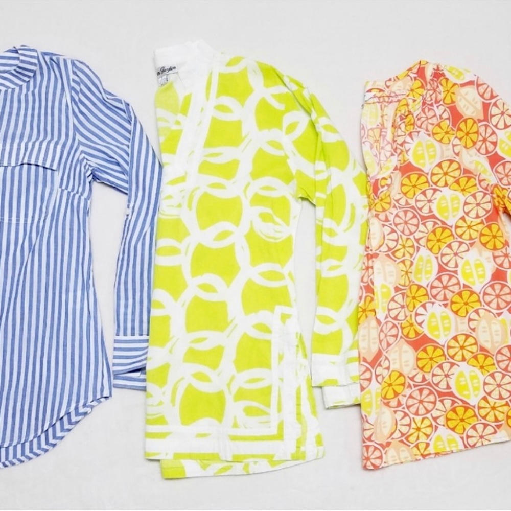 Neon Orange Lemon Long Sleeve Summer Top Bundle